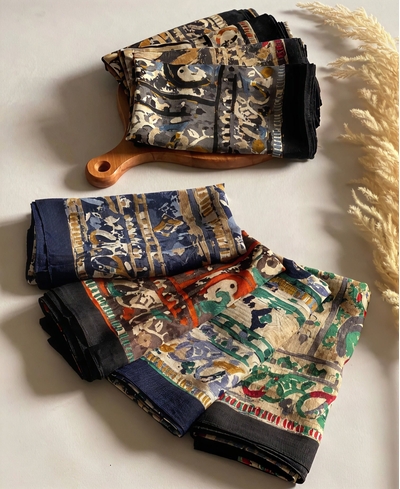 روسری نخی دور دوخت بوته جغه 