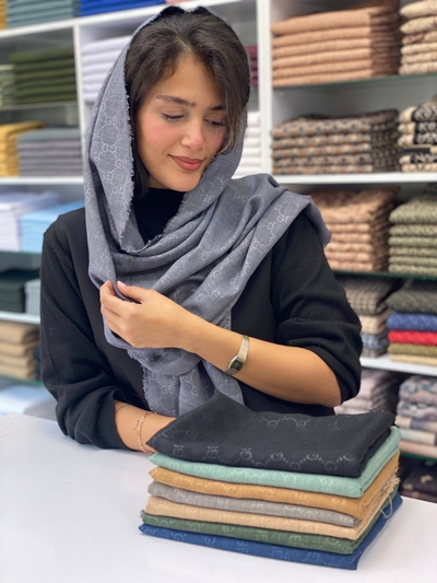 شال نخی پاییزه طرح گوچی