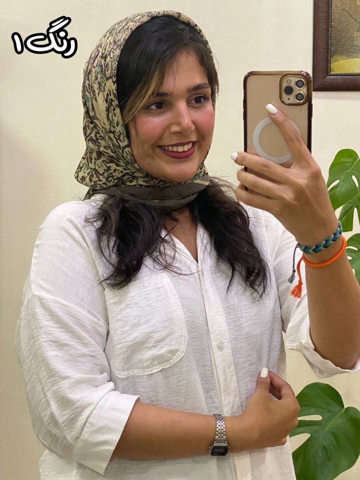 روسری نخ گارزا دور دوخت