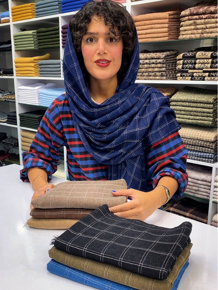 شال برشکا مخمل خامه دوزی