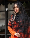 شال حریرنخ شیشه‌ای پارت مشکی وارداتی کد۹۹