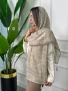 شال برشکا بهاره پارت سبزکرم کد327