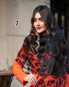 شال حریرنخ شیشه‌ای پارت مشکی وارداتی کد۹۹