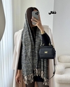 شال موهر خطی ریش فتیله‌ای وارداتی کد۲۸۷
