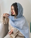 شال حریرنخ سنگشور دور دانتل گل وارداتی کد۱۴۲