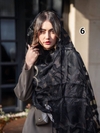 شال حریرنخ شیشه‌ای پارت مشکی وارداتی کد۹۹
