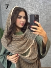 شال برشکا پاییزه کرم دورخز وارداتی کد۲۶۳