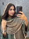 شال برشکا پاییزه کرم دورخز وارداتی کد۲۶۳