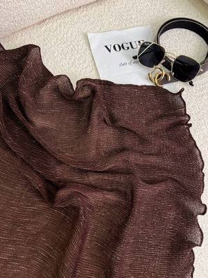 شال پلیسه نخی لمه دار پاییزه کد۲۹۸