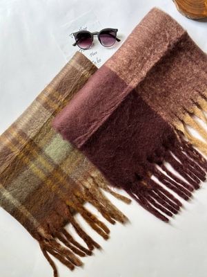 بیگ اسکارف چهارخونه وارداتی کد۲۷۴