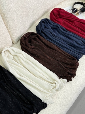 شال پلیسه نخی لمه دار پاییزه کد۲۹۸