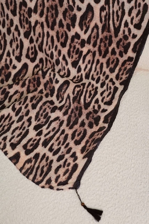 شال پلیسه برشکا ‌لمه پلنگی وارداتی کد294