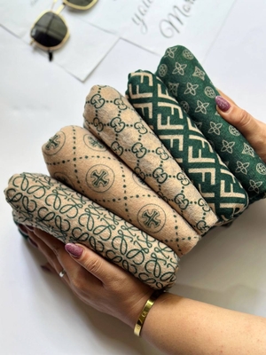 شال مخمل ‌سبز پاییزه کد۲۵۲
