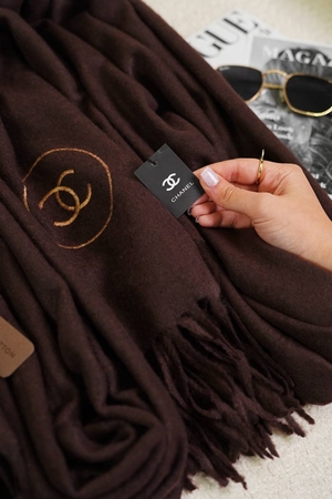 شال موهر حوله‌ای ریش فتیله‌ای قهوه‌ای وارداتی کد313