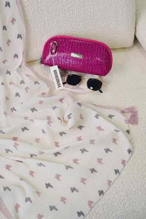 شال پلیسه برشکا ‌پک صورتی وارداتی کد296