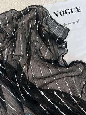 شال حریرشنی آیینه‌ای مجلسی کد295