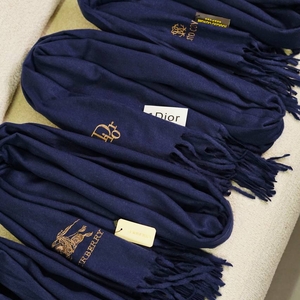 شال موهر حوله‌ای ریش فتیله‌ای سرمه‌ای وارداتی کد312