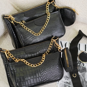 کیف چرم ورنی 3 تیکه کد1053