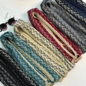 شال پلیسه برشکا گندمی قلاب بافی کد۲۸۱