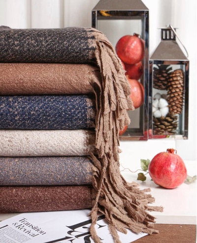 بیگ اسکارف حوله ای دونه برفی وارداتی کد291