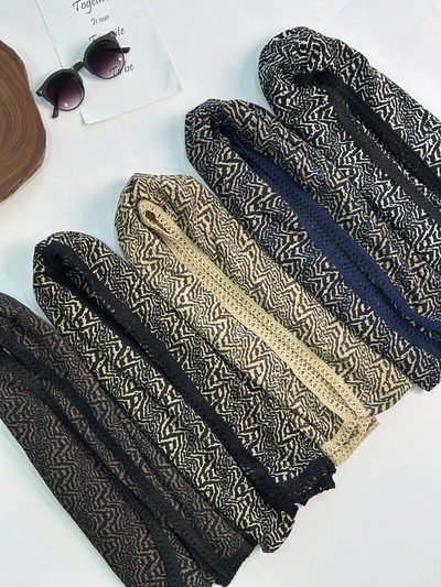 شال پلیسه برشکا ببری قلاب بافی کد۲۸۴