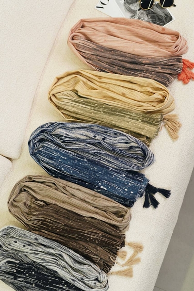 شال صابونی بهاره دستک آبرنگی کد325