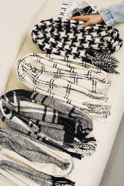 شال موهر حوله‌ای ریش فتیله‌ای وارداتی کد314