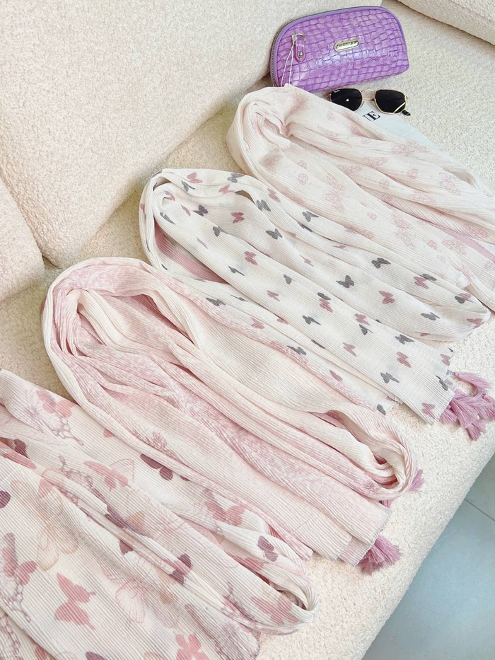 شال پلیسه برشکا ‌پک صورتی وارداتی کد296