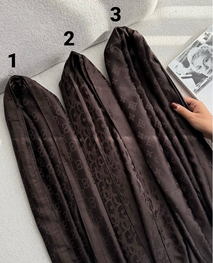 شال ژاکارد قهوه‌ای وارداتی کد۲۶۶