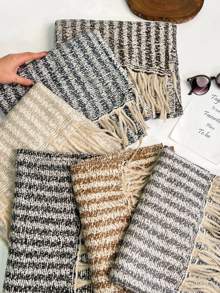 بیگ اسکارف حوله‌ای طرح گلیمی وارداتی کد293